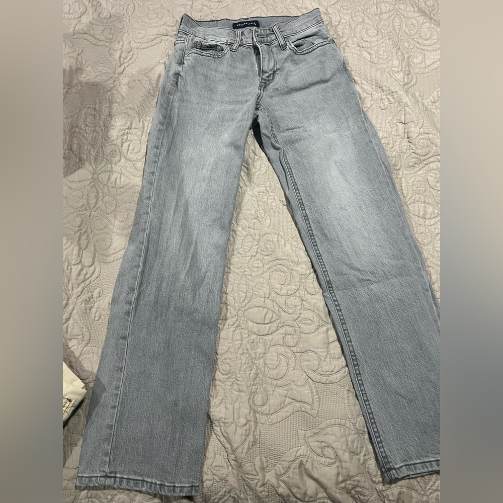 Aeropostale Women's Low-rise Baggy Gray Jeans 00 Short length